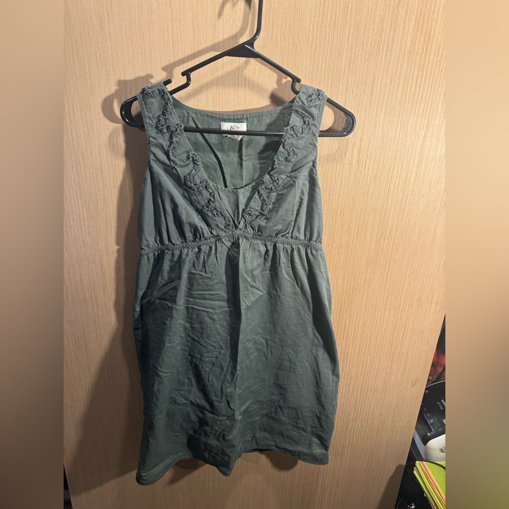 green loft dress | Dresses | Womens Loft Olive Sleeveless Vneck Size 4p baptism dresses